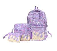 Générique Girls Backpack Set - 3 Piece Ice Cream School Bag with Sling Bag | Cute Ice Cream Design, 3 Piece Matching Backpack Set, Spacious Storage for School & Travel, Ideal for Kids, Teens & Back