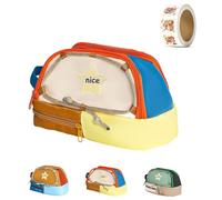 Générique Girls Large Pencil Case Teenage, Big Capacity Pencil Case 3 Compartments, Cute Pencil Cases, Stationery Pouch for Girls (Yellow)