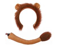 Générique Girls Lion Costume, Lion Ears & Headband, Dress Up Tail Accessory, Soft Furry Polyester Set Adds Wild Touch to Cosplay, Cute Jungle Theme Use with Halloween Carnival School Play