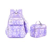Générique Girls School Backpack - Waterproof Star Bookbag, Lunch Purse Set | Back to School Backpack for Lunch Purse Luggage Tote Elementary Kindergarten