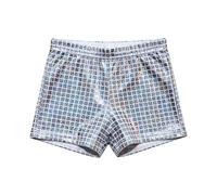 Générique Girls Sequin Shorts for Stage Performance Dance Activewear (Silver, 16-17 Years)