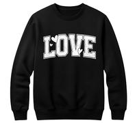 Générique Girls Valentines Day Shirt Oversized Casual Heart Printed Crewneck Sweatshirts, Valentines The Day Tops(Black,XXX-Large)