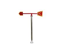 Générique Girouette en Acier Inoxydable, Conception de Coq réfléchissante et phosphorescente for l'extérieur Industriel, Moulin à Vent en métal for Toit de Ferme for Usine(Red 2,Rod 47.3"-70.9")