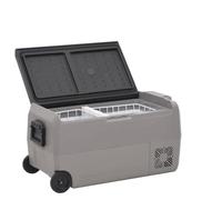 Générique Glacière avec Roue et Adaptateur Noir et Gris 50 L PP et PE Maison & Jardin Arts de la Table & Arts culinaires Supports pour Aliments & Boissons Glacières (Poids 19.23KG)