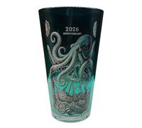 Générique Glass Beer Mug, 500ml Octopus Pattern Beverage Cup, Man Cave Wine And Whiskey Glass For Cocktail Beer Beverage Men Husband Boyfriend Home Office Bar Drinkware Party Gift Decoration Use