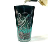 Générique Glass Beer Mug - 500ml Octopus Pattern Wine Glass Cup | Man Cave Beer Mug | For Whiskey Cocktail Wine Beverage Men Husband Boyfriend Home Office Bar