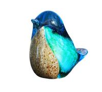 Générique Glass Bird Figurines - Handmade Bluebird Sculptures, Decorative Tabletop Centerpiece with Intricate Blown Glass Detail, Light Reflective Art Design, Ideal for Home Office Bedroom Display