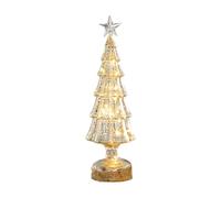Générique Glass Christmas Tree, Lighted Tabletop Christmas Tree, Holiday Decorations for Home Living Room Bedroom Kitchen Mantel Shelf Counter Winter Celebration Fireplace