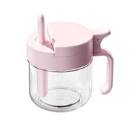 Générique Glass Condiment Jar, Airtight Spices Holder, Seasoning Container with Spoon, Clear Kitchen Organizer, Sealed Storage Pot, Gourmet Canister