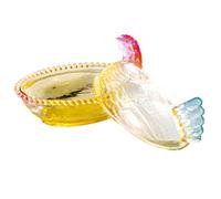 Générique Glass Hen Container - Funny Candy Dish for Home Decor | Chicken Nest Bowl with 12x8.1x8cm Size, Lightweight Glass Material, Decorative Storage for Dessert, Chocolate, Jewelry, Dining, Room