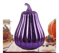 Générique Glass Pumpkin Light, Fall Decorations, 8.67x5.79 inches Halloween Night Light, for Rooms, Hotel, Apartment, Wedding, School, Home Centerpieces, Transparent, Elegant Seasonal Decor