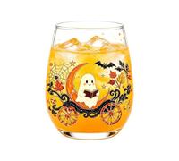 Générique Glass Pumpkin Mugs 400ml | Aesthetic Ghost Pumpkin Wine Glass Mug