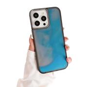 Générique Glavecase-The Luminous for iPhone Case, Liquid Fluorescent Case, 2025 New Thin Slim Shockproof Moving Quicksand Back Cases Cover, Glitter Bling Noctiluncent Phone Cover (Blue,for 14)
