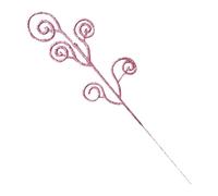 Générique Glitter Christmas Berry Stems Artificial Christmas Curly Candy Picks Ornaments Decorative Glitter Sticks Branches for Xmas Tree Wreath Crafts Vase Filler Home Mpc Studio (Pink, One Size)