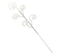 Générique Glitter Christmas Berry Stems Artificial Christmas Curly Candy Picks Ornaments Decorative Glitter Sticks Branches for Xmas Tree Wreath Crafts Vase Filler Home Mpc Studio (White, One Size)
