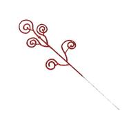 Générique Glitter Christmas Berry Stems Artificial Christmas Curly Candy Picks Ornaments Decorative Glitter Sticks Branches for Xmas Tree Wreath Crafts Vase Filler Home Mpc Studio (Red, One Size)