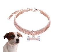 Générique Glitter Dog Collar - Pretty Rhinestone Pet Necklace
