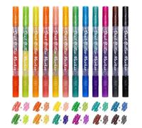 Générique Glitter Pens - 24 Colors Double-Ended Coloring Sparkling Markers