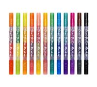 Générique Glitter Pens For Adults - 24 Colors Double-Ended Coloring Markers