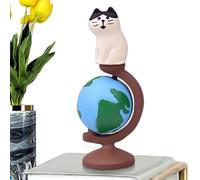 Générique Globe de Bureau Chat Vintage - Mini Ornement Bureau, Adorable Maison, école, décoration Studio | Utilisez Un Petit thème Durable pour Le l'affichage sur Une Table, comme Cadeau p