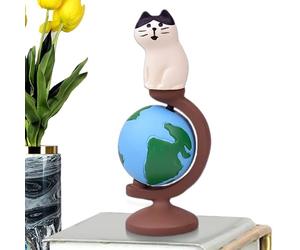 Générique Globe de Bureau Chat Vintage - Mini Ornement Bureau, Adorable Maison, école, décoration Studio | Utilisez Un Petit thème Durable pour Le l'affichage sur Une Table, comme Cadeau p