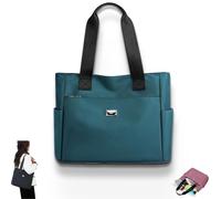 Générique Gloryboom Shoulder Bag, Gloryboom Large Capacity Water Repellent Multi Pocket Nylon Versatile Shoulder Bag with Zipper (Blue)