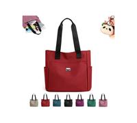 Générique Gloryboom Shoulder Bag, Large Capacity Water Repellent Multi Pocket Nylon Shoulder Bag, Large-Capacity Bags Smart Tote (Red)