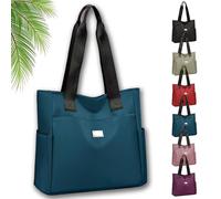 Générique Gloryboom Shoulder Bag,Large Capacity Water Repellent Multi Pocket Nylon Shoulder Bag,Simple and Versatile (Blue)