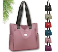 Générique Gloryboom Shoulder Bag,Large Capacity Water Repellent Multi Pocket Nylon Shoulder Bag,Simple and Versatile (Pink)
