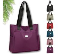 Générique Gloryboom Shoulder Bag,Large Capacity Water Repellent Multi Pocket Nylon Shoulder Bag,Simple and Versatile (Purple)