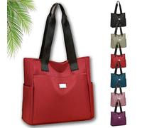 Générique Gloryboom Shoulder Bag,Large Capacity Water Repellent Multi Pocket Nylon Shoulder Bag,Simple and Versatile (Red)