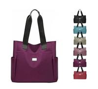 Générique Gloryboom Shoulder Bag, Large Capacity Water Repellent Multi Pocket Nylon Shoulder Bag, Simple and Versatile for Women (E)