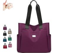 Générique Gloryboom Shoulder Bag, Large Capacity Waterproof Multi Pocket Nylon Shoulder Bag, Casual Versatile with Zipper (purple)