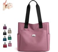 Générique Gloryboom Shoulder Bag, Large Capacity Waterproof Multi Pocket Nylon Shoulder Bag, Casual Versatile with Zipper (pink)