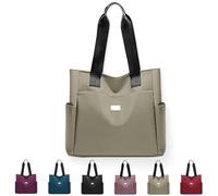 Générique Gloryboom Shoulder Bag, Zcjeaneviln Bags Waterproof, Large Capacity Water Repellent Multi Pocket Nylon Shoulder (Khaki)