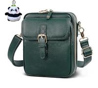 Générique Gloryboom Small Lightweight Crossbody Leather Bag, Women Retro Adjustable Strap Double-Layer Large Capacity Crossbody Bags (Green)