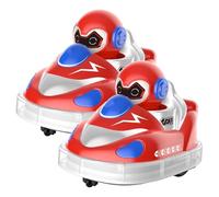 Générique Glow Crashers RC Bumper Cars, Rechargeable Bumper Cars, with LED Lights and Music (Red*2pcs)