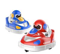 Générique Glow Crashers RC Bumper Cars,with LED Lights and Music, Rechargeable Bumper Car, 360°Rotating Christmas Birthday Gifts for Boys Girls Kids Ideas (Red/Blue)
