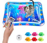 Générique Glow Pad for Cats, Petsume Glow Pad for Cats, Thickened Multi-Color Lighted Cat Water Mat with Motion-Triggered Light Effects, Water Sensory Pad for Pet Play (1 pcs)