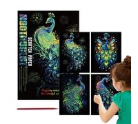 Générique Glow Scratch Kits, Rainbow Painting Paper, Glow in Dark Paper, Creative Craft Toys, Cards, Fun Sketch Paper, Kids Art Crafts, 21x28.5cm/8.27x11.22 inches for Kids Teens Adults
