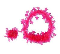 Générique Glowing Necklace Fluorescent Necklace with Halloween Bracelet | Light Absorbing Neon Necklace Glow Party Supplies with Star Design for Adults Halloween Night Celebration Carnival