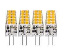 Générique Glühbirnen Mit Bi-Sockel - 12-V-Glühbirne Mit B-Sockel - 4 Stück Bi-Sockelleuchte, Tageslichtlampe | Bi-Pin-Sockelleuchte G4, 40 W Äquivalentes Licht, Kein Flackern, Langlebige Lampe