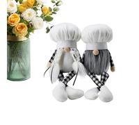 Générique Gnomes en Peluche - Swedish Tomte Chef Hat GNOME Doll | Décor d'ornement de Peluche sans Visage | Décoration de GNOME Faite à la Main pour Le Manteau de Bureau de la Cuisine