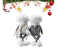 Générique Gnomes Plush - Swedish Tomte Chef Hat GNOME | Soft Plush Decor for Shelf Desk Office Bedroom Mantel Kitchen Garden Holiday Display Halloween Thanksgiving Christmas Seasonal Decor