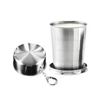 Générique Gobelet à café portable - 2 Pièces Pliables en Acier Inoxydable,Mugs Et De Voyage Café | pour le Camping la Pêche la Randonnée les Road Trips le Sport et l'Aventure en Plein Air