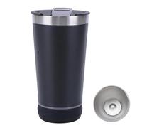Générique Gobelet Avec Haut-Parleur 16oz - Tasse À Musique Isolé En Acier 304 Enceinte Sans Fil Amovible | Charge USB-C Mug De Voyage Sous Vide | Modèle Robuste Haute Qualité Design Kit