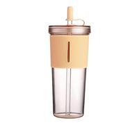 Générique Gobelet de en acrylique de 700ML avec couvercle et paille Tasses réutilisables en à double paroi isolées de qualité supérieure Transparent / (D, One Size)