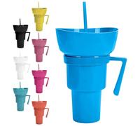 Générique Gobelet pour Boisson et Collation, Tasse À Boisson Avec Un Bol À Snack Sur Le Dessus, Contenance Aliments et Breuvages pour Voyage Thé Lait Jus Bonbons Fruits École Camping Plage