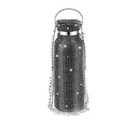 Générique Gobelet scintillant en strass - Bouteille d'eau diamant de 350 ml, bouteille thermique de grande capacité | à paillettes rechargeables de style américain avec bouteilles isolées en à