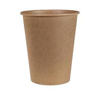 Générique Gobelets en Carton pour Fête Anniversaire et Mariage, 10 Pièces, 9,5 cm x 8 cm, avec Rebord Blanc, Empilables, pour Cocktails, Buffets et Bonbons (Kraft)